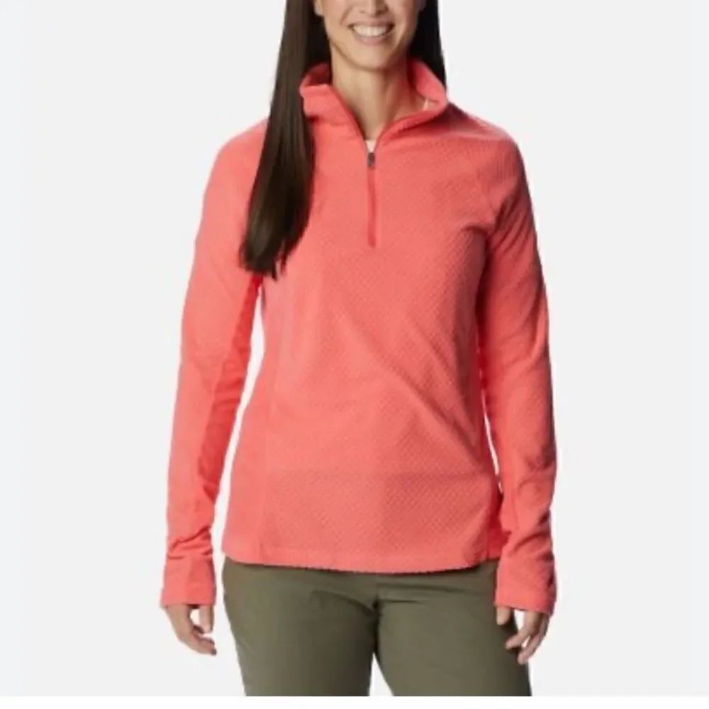 Lands’ End Women’s Coral Fleece Zip Front Pullover Jacket